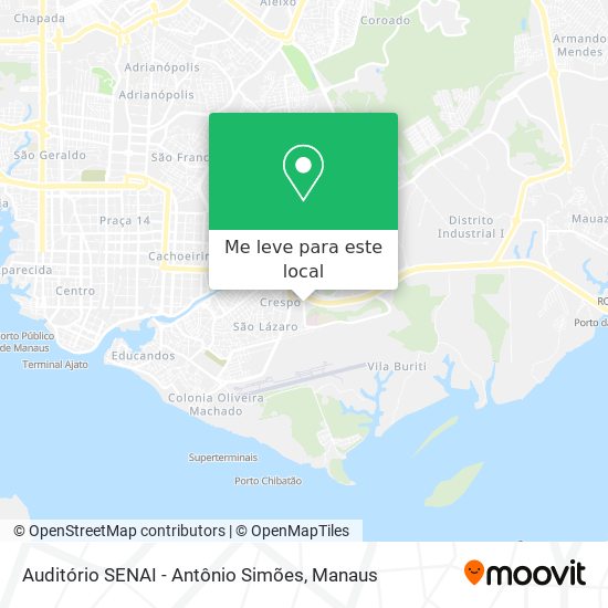 Auditório SENAI - Antônio Simões mapa