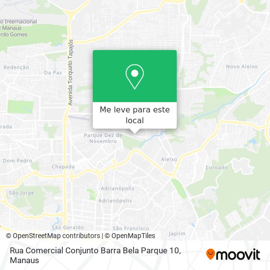 Rua Comercial Conjunto Barra Bela Parque 10 mapa