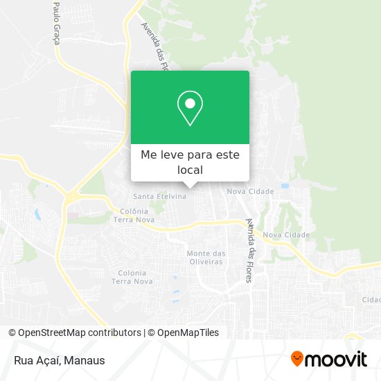 Rua Açaí mapa