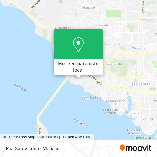 Rua São Vicente mapa