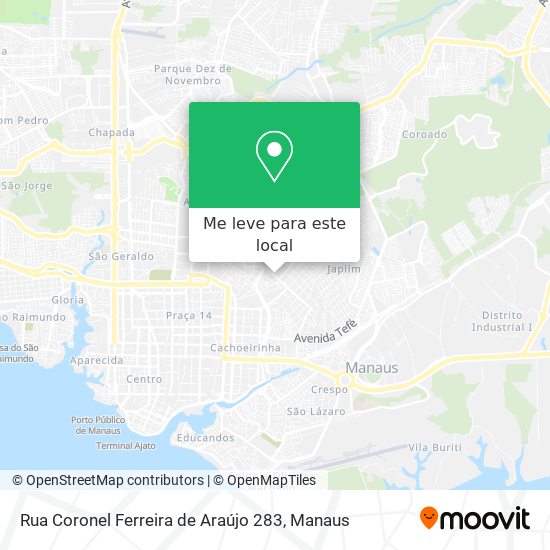 Rua Coronel Ferreira de Araújo 283 mapa