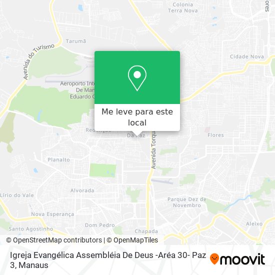 Igreja Evangélica Assembléia De Deus -Aréa 30- Paz 3 mapa