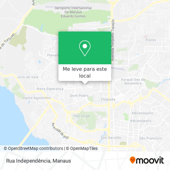 Rua Independência mapa