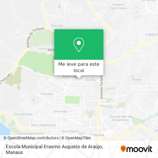Escola Municipal Erasmo Augusto de Araújo mapa
