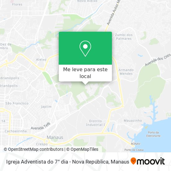 Igreja Adventista do 7° dia - Nova República mapa