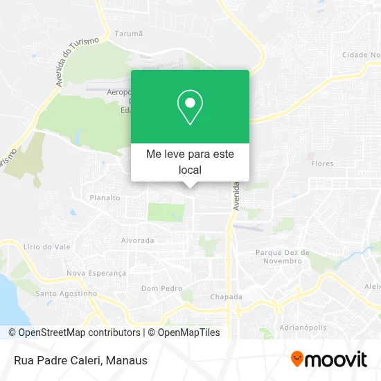 Rua Padre Caleri mapa