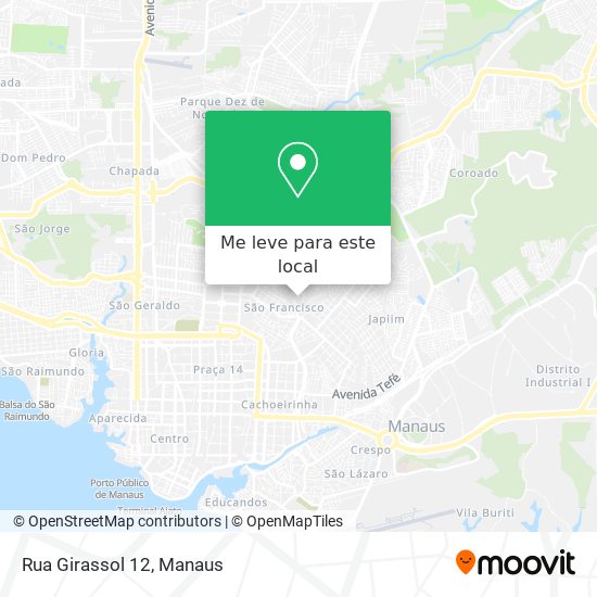 Rua Girassol 12 mapa