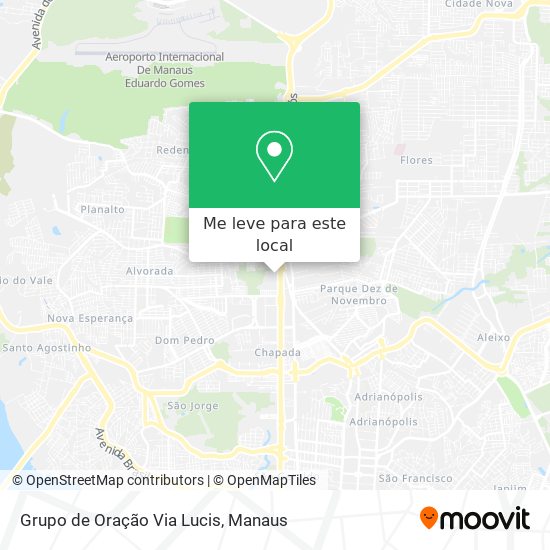 Grupo de Oração Via Lucis mapa