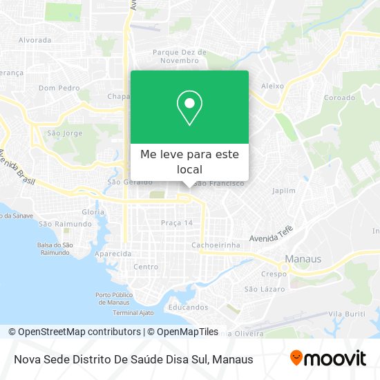 Nova Sede Distrito De Saúde Disa Sul mapa