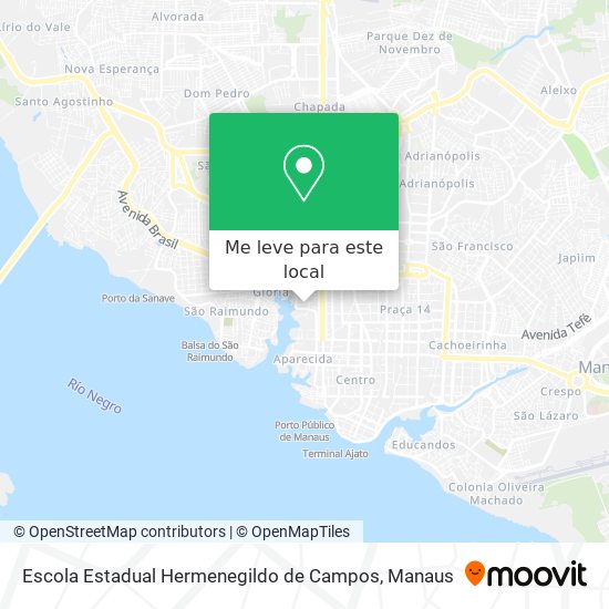 Escola Estadual Hermenegildo de Campos mapa