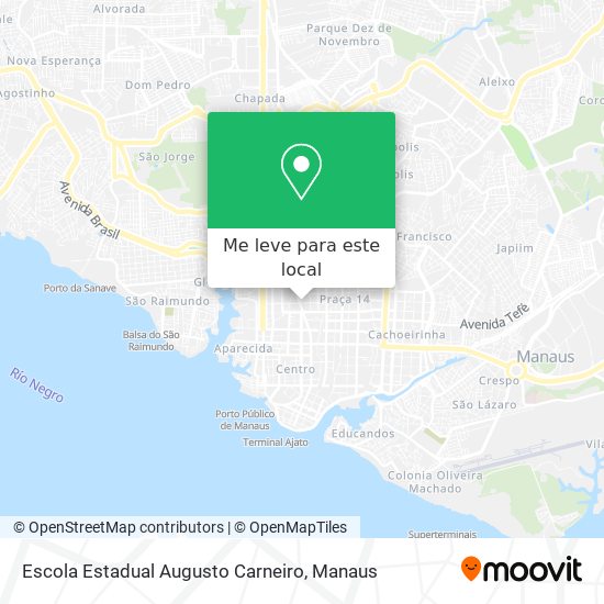Escola Estadual Augusto Carneiro mapa