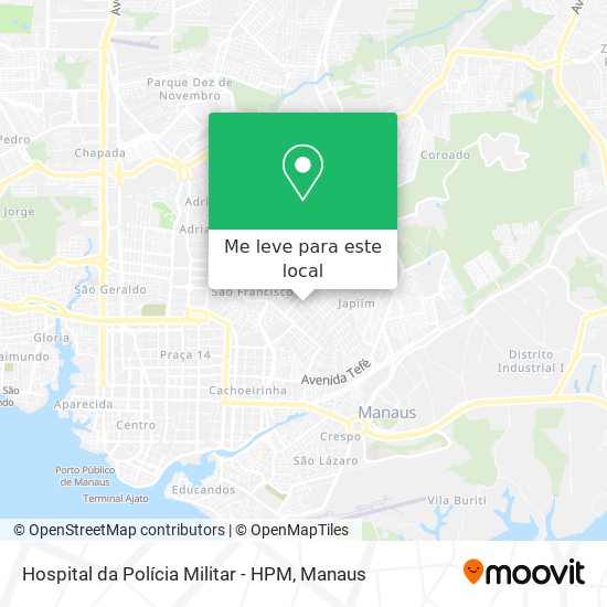 Hospital da Polícia Militar - HPM mapa