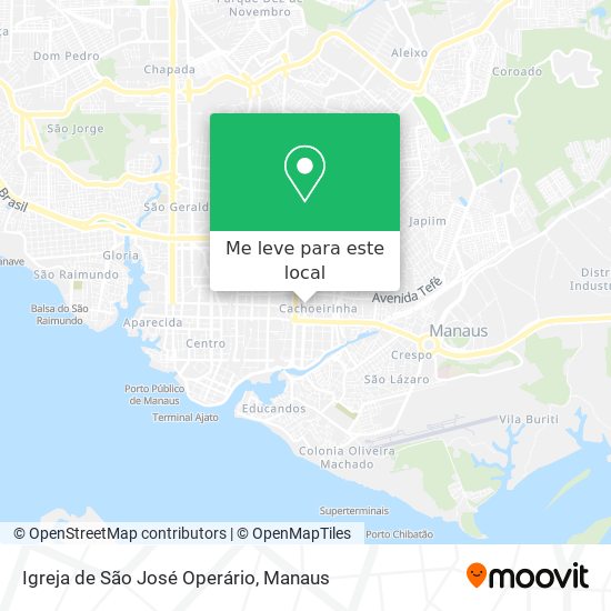 Igreja de São José Operário mapa