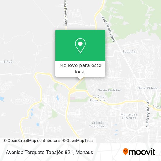 Avenida Torquato Tapajós 821 mapa