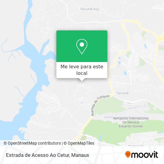 Estrada de Acesso Ao Cetur mapa