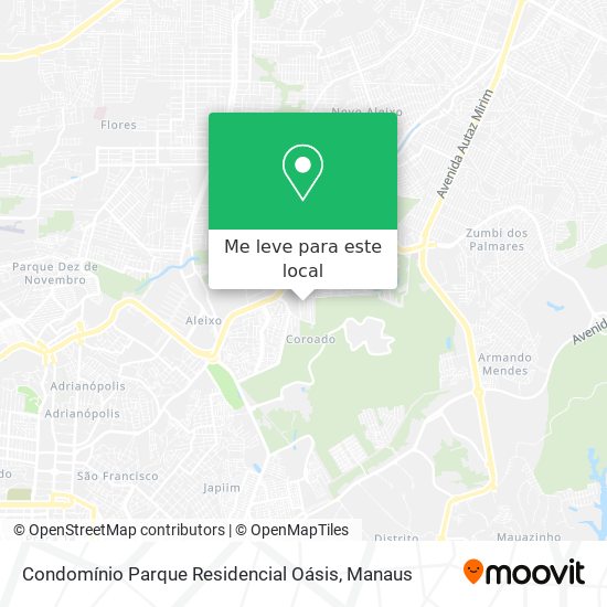 Condomínio Parque Residencial Oásis mapa