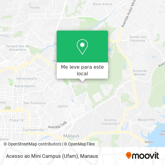 Acesso ao Mini Campus (Ufam) mapa