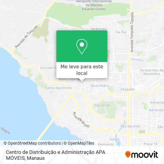 Centro de Distribuição e Administração APA MÓVEIS mapa