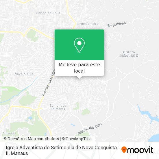Igreja Adventista do Setimo dia de Nova Conquista II mapa