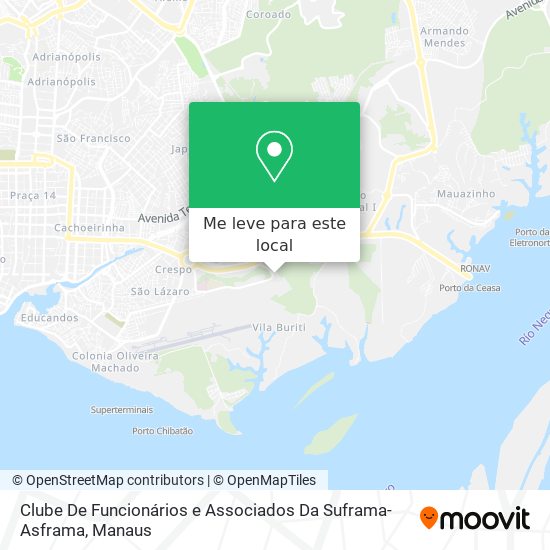 Clube De Funcionários e Associados Da Suframa- Asframa mapa