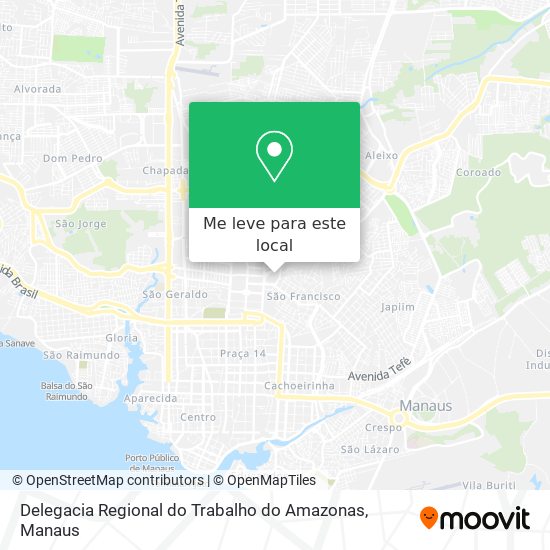 Delegacia Regional do Trabalho do Amazonas mapa
