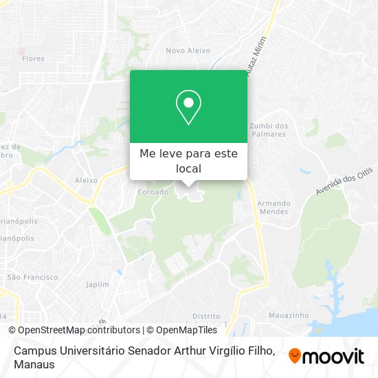 Campus Universitário Senador Arthur Virgílio Filho mapa