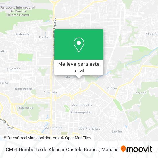 CMEI Humberto de Alencar Castelo Branco mapa