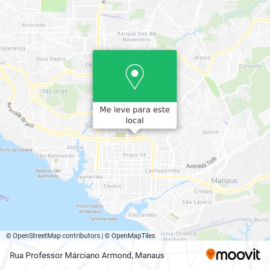 Rua Professor Márciano Armond mapa
