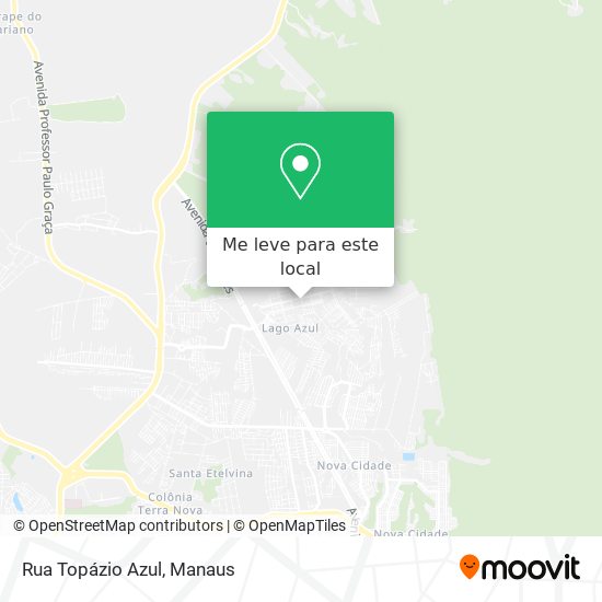 Rua Topázio Azul mapa