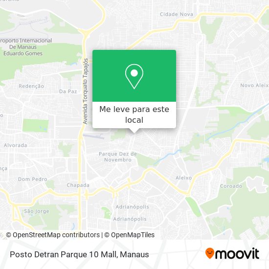 Posto Detran Parque 10 Mall mapa