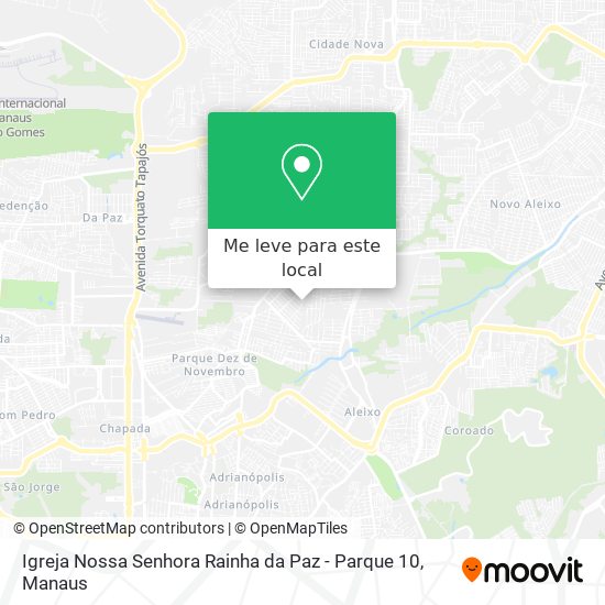 Igreja Nossa Senhora Rainha da Paz - Parque 10 mapa