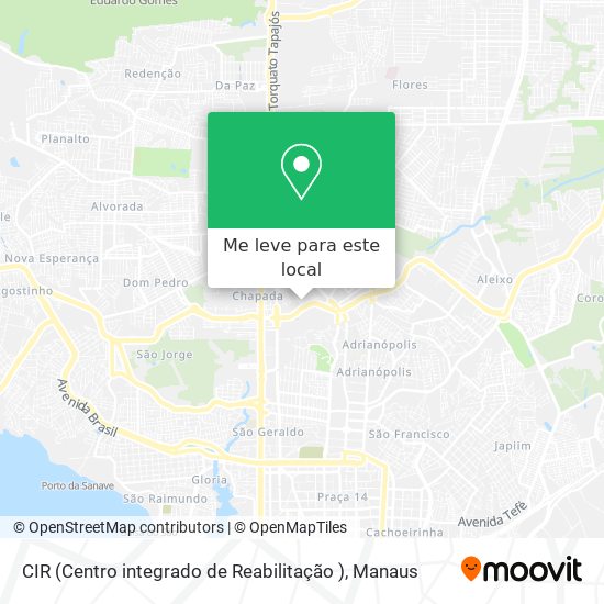 CIR (Centro integrado de Reabilitação ) mapa