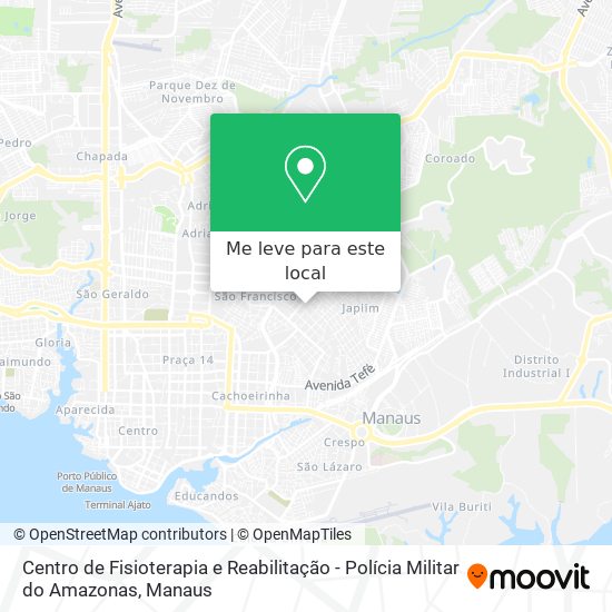 Centro de Fisioterapia e Reabilitação - Polícia Militar do Amazonas mapa