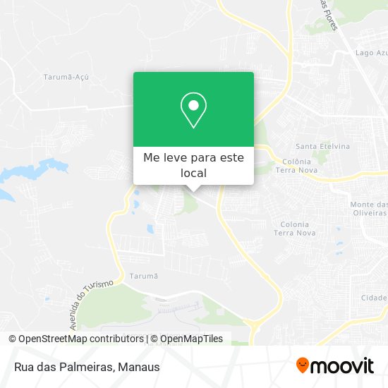 Rua das Palmeiras mapa