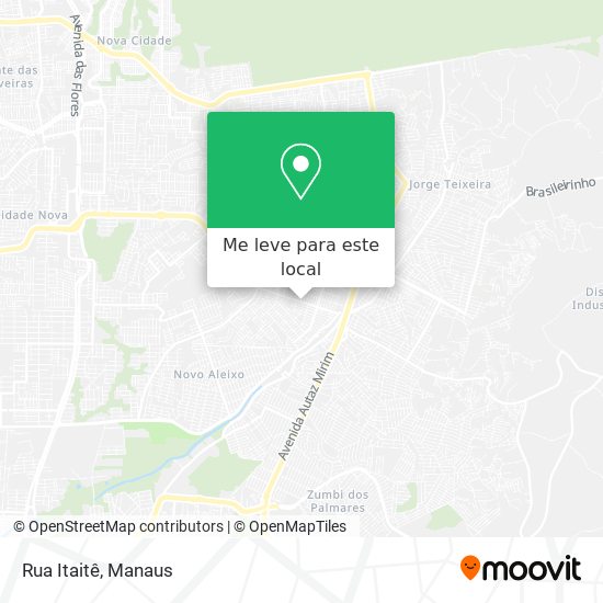 Rua Itaitê mapa