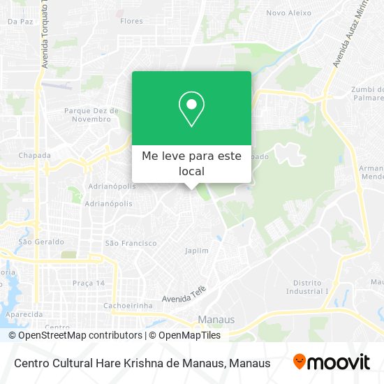 Centro Cultural Hare Krishna de Manaus mapa