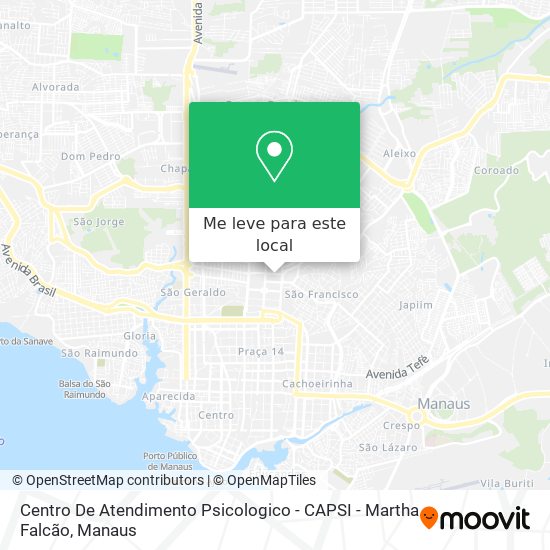 Centro De Atendimento Psicologico - CAPSI - Martha Falcão mapa