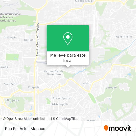 Rua Rei Artur mapa