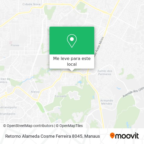 Retorno Alameda Cosme Ferreira 8045 mapa