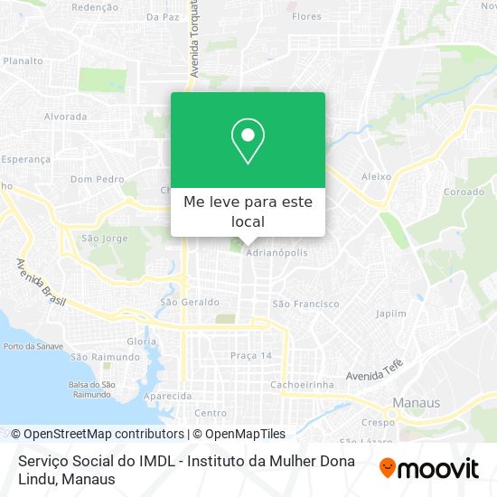 Serviço Social do IMDL - Instituto da Mulher Dona Lindu mapa