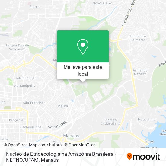 Nucleo de Etnoecologia na Amazônia Brasileira - NETNO / UFAM mapa