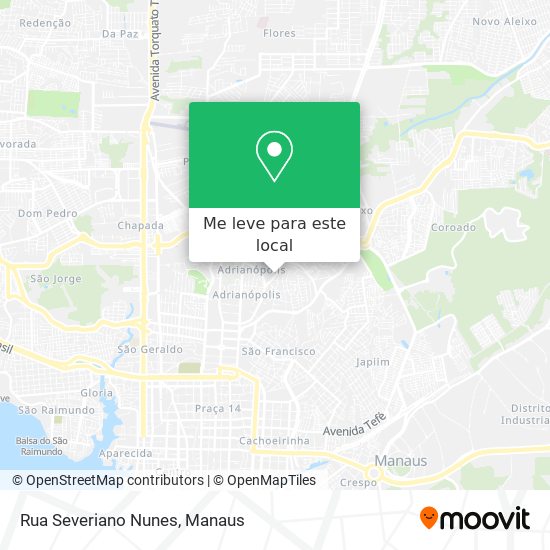 Rua Severiano Nunes mapa