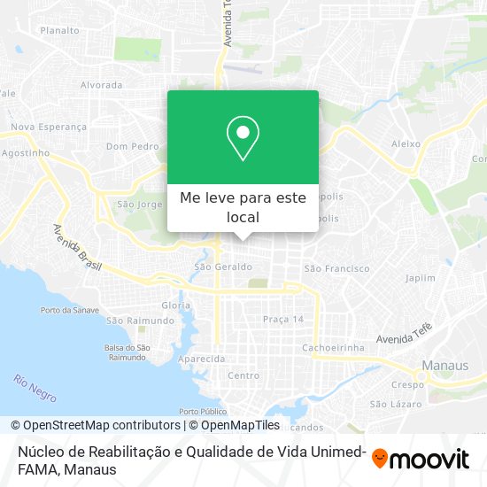 Núcleo de Reabilitação e Qualidade de Vida Unimed-FAMA mapa