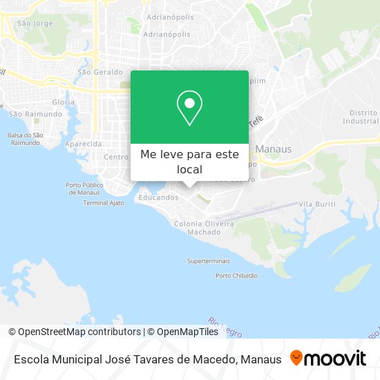 Escola Municipal José Tavares de Macedo mapa