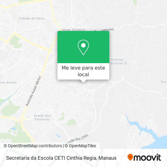 Secretaria da Escola CETI Cinthia Regia mapa