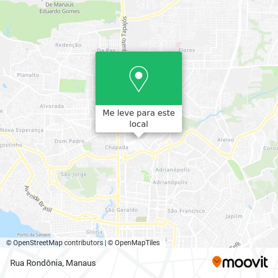 Rua Rondônia mapa