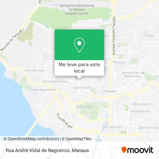 Rua André Vidal de Negreiros mapa