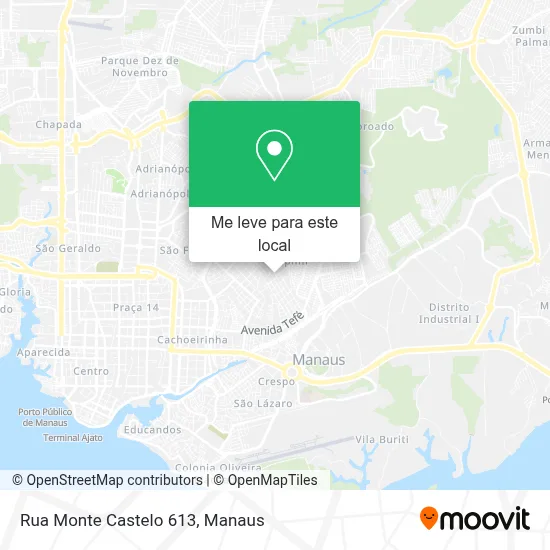 Rua Monte Castelo 613 mapa