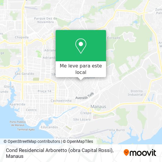 Cond Residencial Arboretto (obra Capital Rossi) mapa