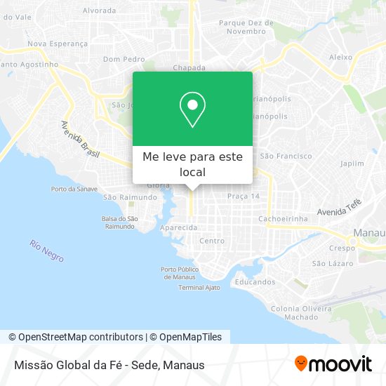 Missão Global da Fé - Sede mapa